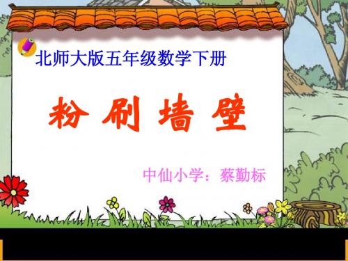 北师大版小学五年级下册数学《粉刷墙壁》课件PPT