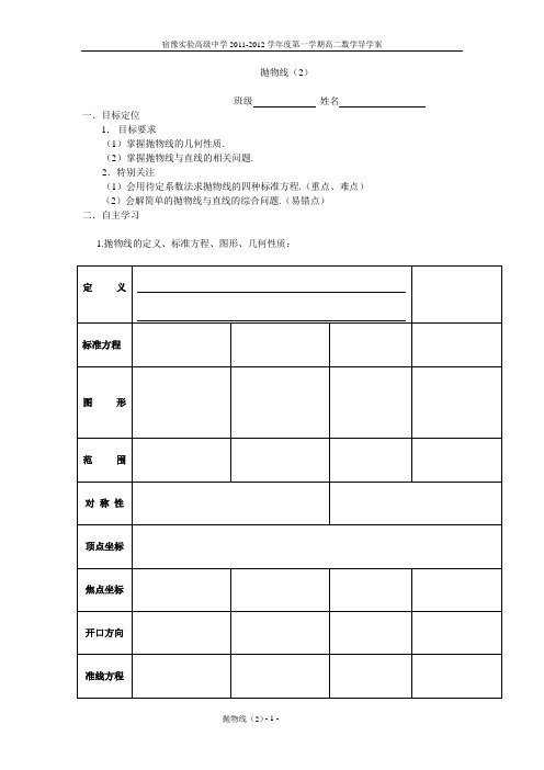 抛物线(2)