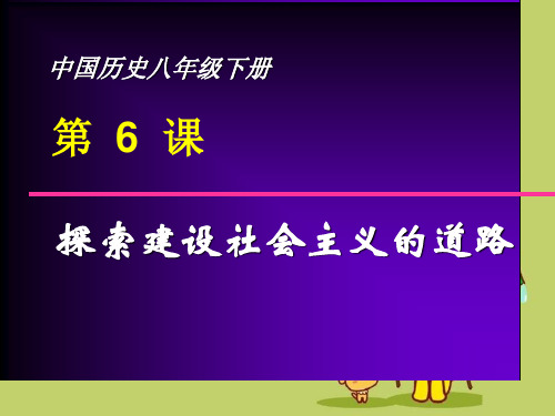 《探索建设社会主义的道路》社会主义道路的探索4精品 课件