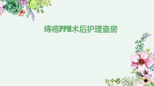 痔疮PPH术后护理查房