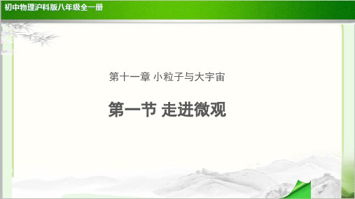 《走进微观》示范公开课教学课件【物理沪科版八年级】