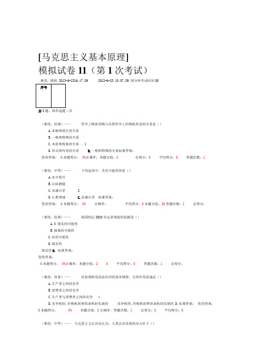 2019年南京林业大学马原题库