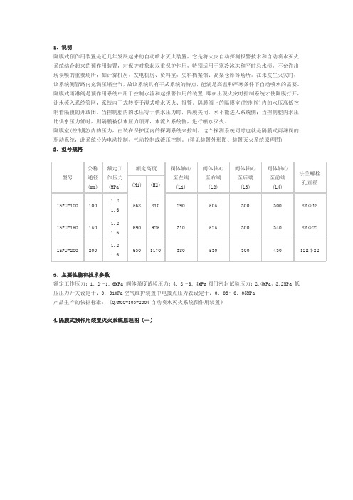 ZSFU型隔膜式预作用装置