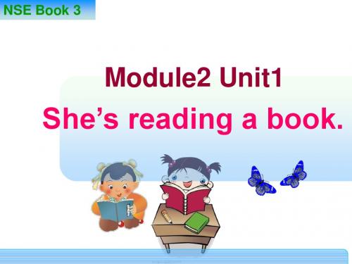 外研社新标准小学四年级上册M2U1She's_reading_a_book