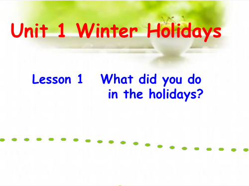 鲁科版五下Unit1Lesson1 What did you do in the holidays