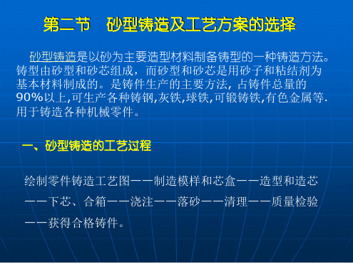 砂型铸造及工艺方案的选择参考文档