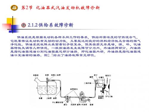 第二章第2节化油器式汽油发动机故障诊断