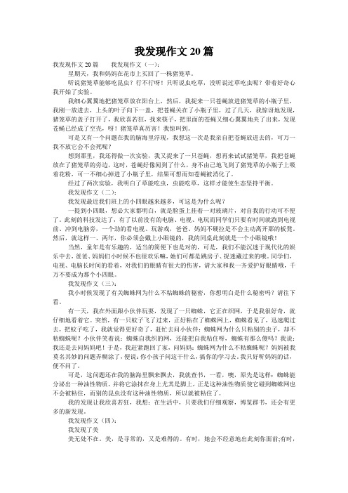 我发现作文20篇