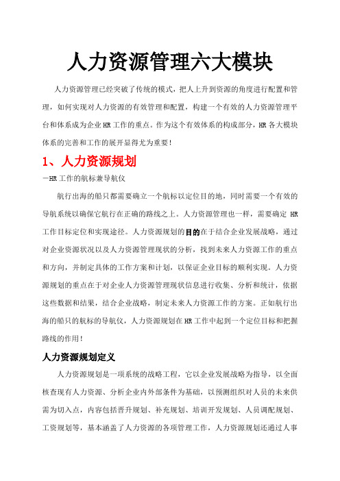 人力资源六大模块最新资料 (1)