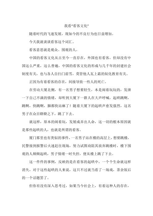 我看看客文化-作文