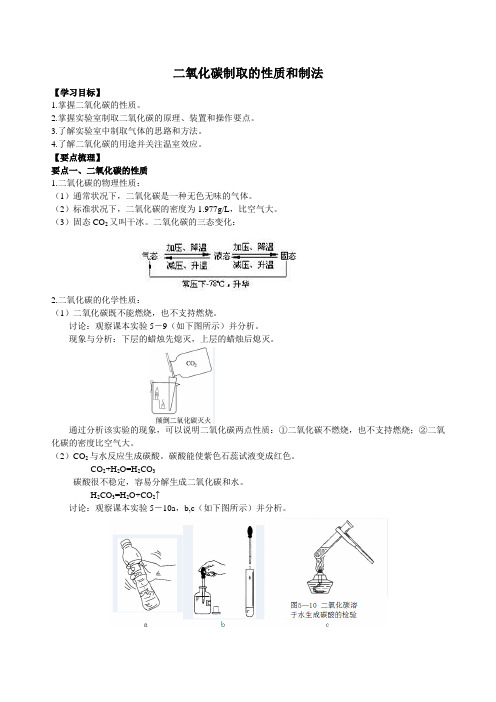 二氧化碳制取的性质和制法