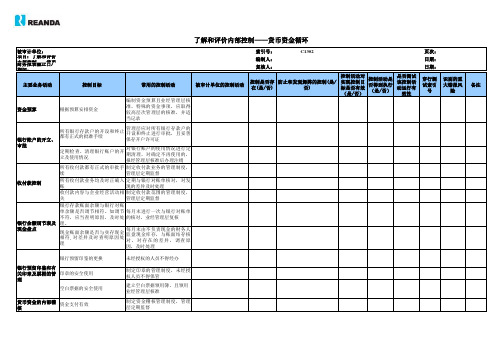 C01 了解和评价内部控制-货币资金循环3(控制活动及穿行测试)