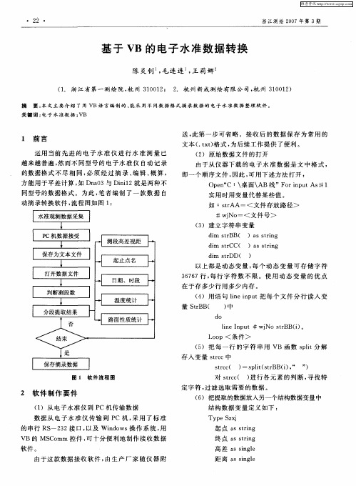 基于VB的电子水准数据转换