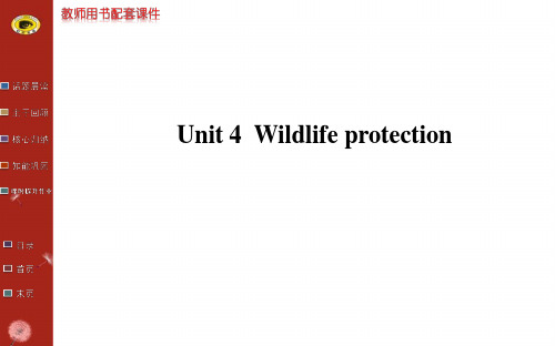 2014版英语复习方略课件(人教版通用)：必修2 Unit 4 Wildlife protection