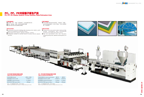 苏州金纬PC、PP、PE中空格子板生产线
