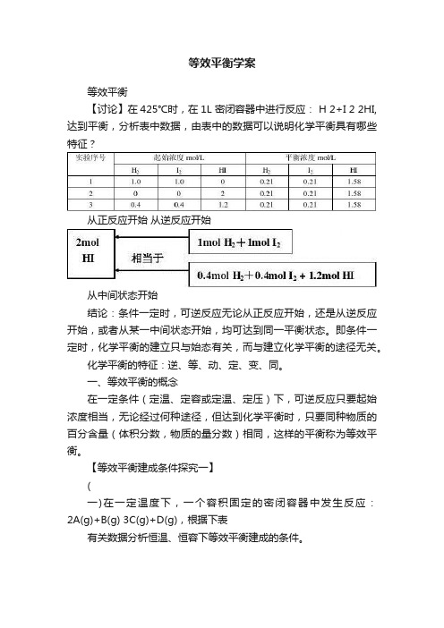 等效平衡学案