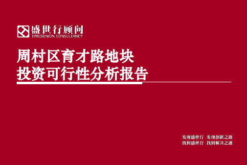 淄博_周村育才路地块投资可行性分析报告2012.8.1--43页