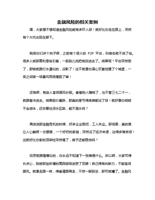 金融风险的相关案例