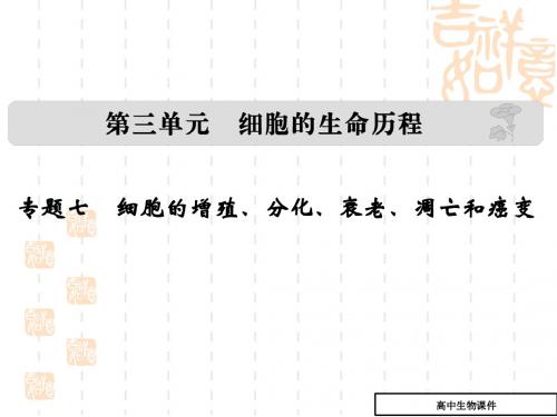 高考生物核心要点复习课件43(专题七_细胞的增殖、分化、衰老、凋亡和癌变_细胞周期与细胞分裂_1.细胞周期)