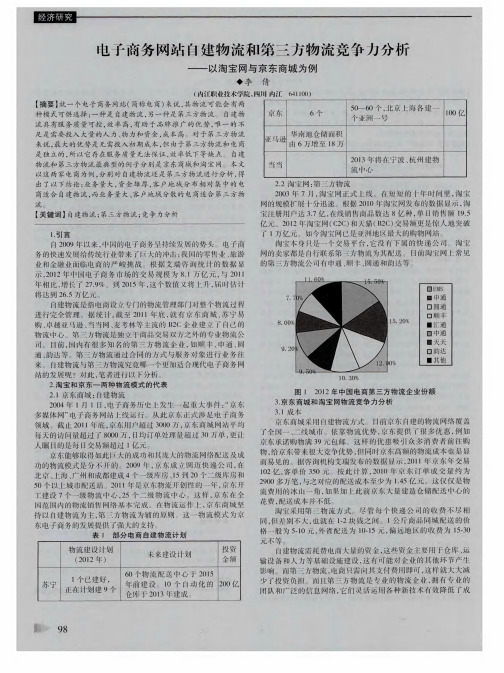 电子商务网站自建物流和第三方物流竞争力分析——以淘宝网与京东