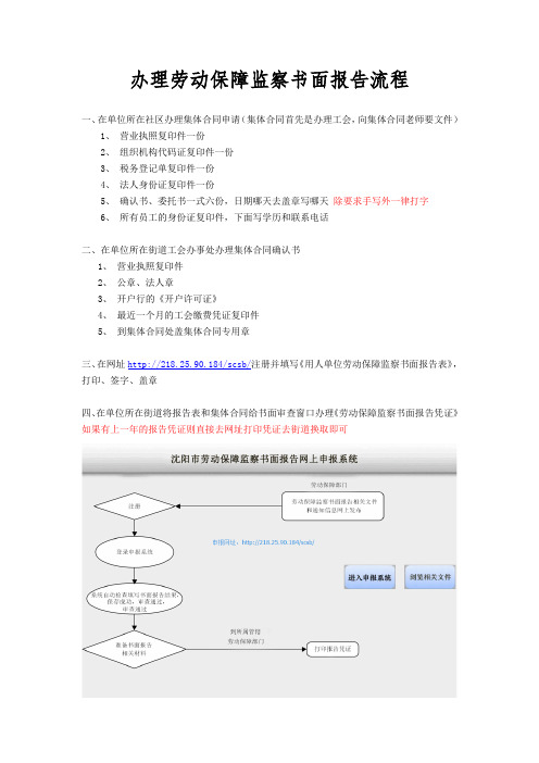 办理劳动保障监察书面报告流程