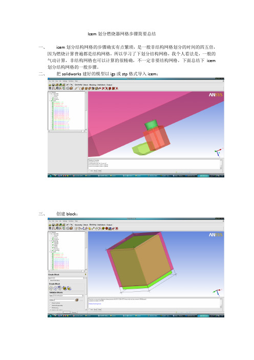 Icem划分燃烧器网格步骤简要总结
