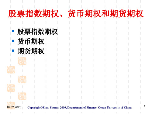 第8章股票指数期权货币期权和期货期权ppt课件