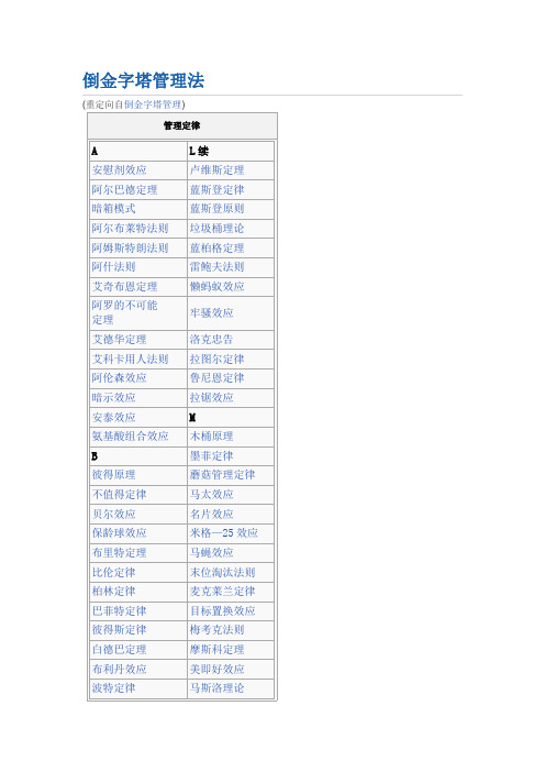 倒金字塔管理法