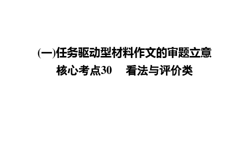 高考语文考点复习30 看法与评价类