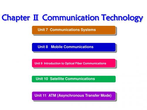 电子与通信专业英语Chapter Ⅱ Communication Technology