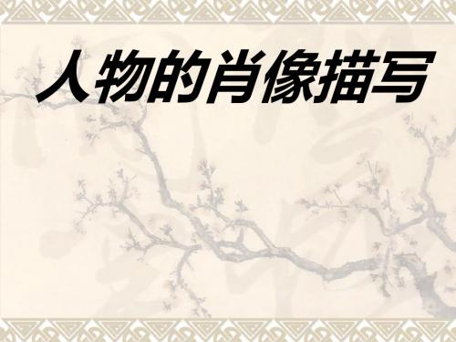 初中作文指导:人物的肖像描写ppt (2)
