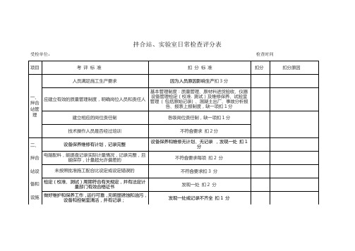 拌合站检查表(精品)