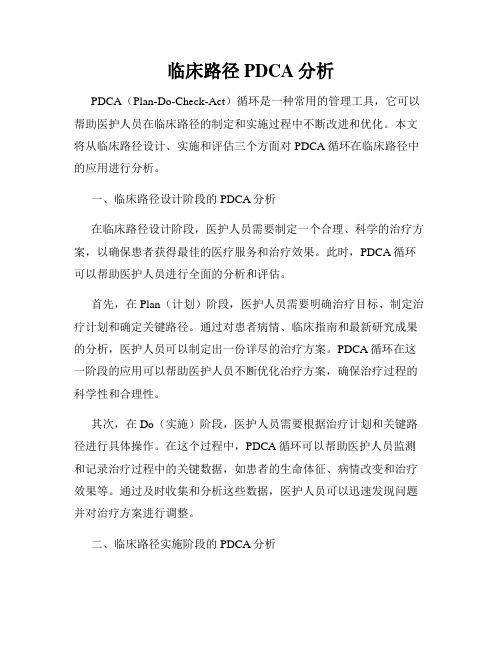 临床路径PDCA分析