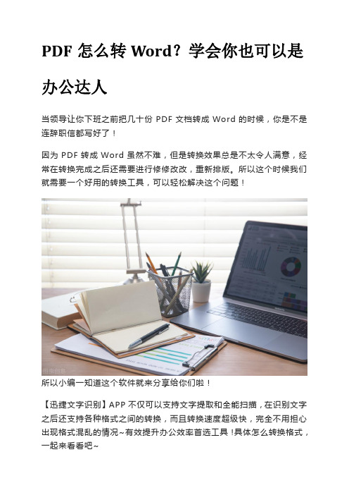 10秒轻松搞定pfd转化成word,将pdf文件转化为word文件就是这么简单