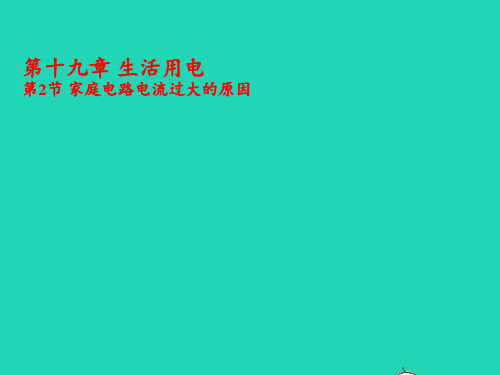 2020秋九年级物理全册19.2家庭电路电流过大的原因课件新版新人教版20201130628