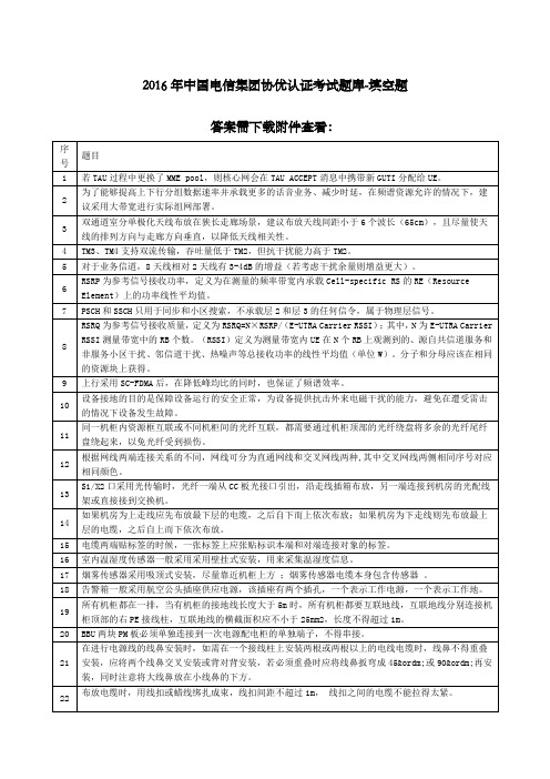 电信集团协优认证考试题库判断题含答案