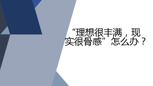 理想很丰满现实很骨感怎么办