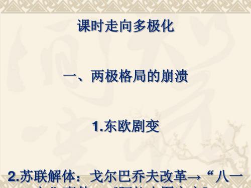 高中历史 专题九第三课：走向多极化精品PPT课件 〔人民版〕