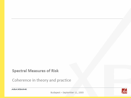 Coherent measures of Risk一致风险测度完整版资料