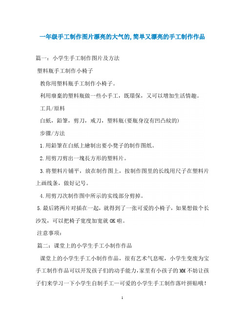 一年级手工制作图片漂亮的大气的,简单又漂亮的手工制作作品