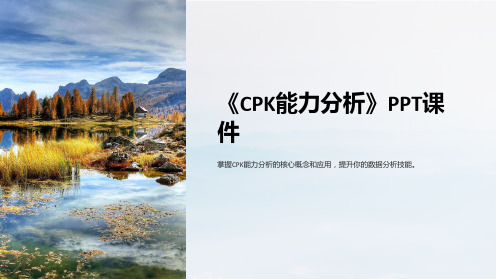 《CPK能力分析》课件