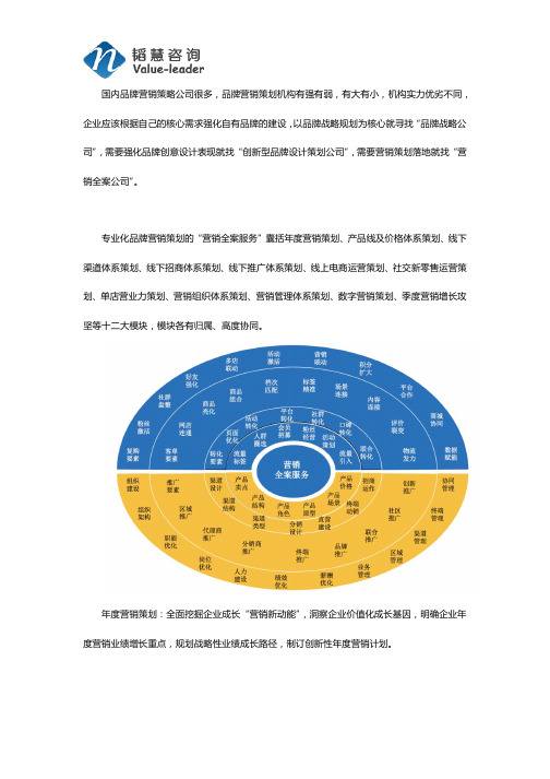 国内营销策略公司营销策划服务清单