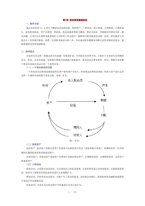 企业财务报表分析二课程讲义(Word)