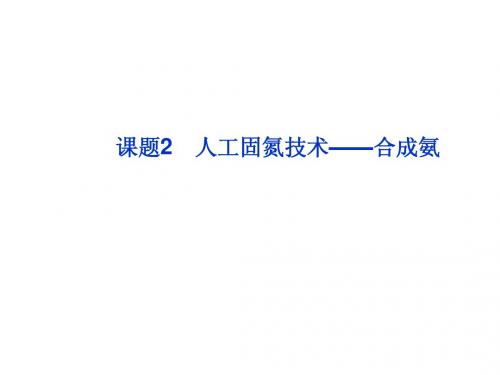 邳州市第二中学2013年高中化学选修三课件课题2 人工固氮技术——合成氨