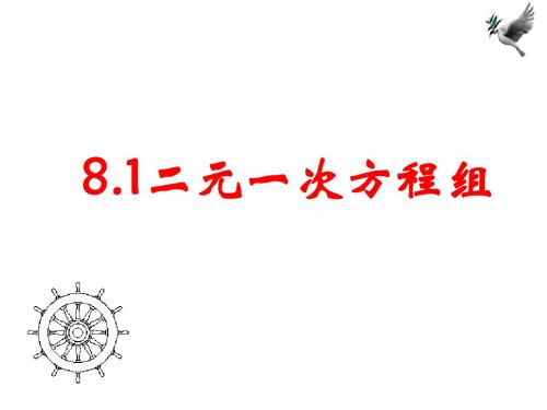 8.1二元一次方程组(8合1)