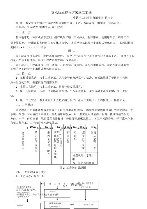 支承块式整体道床施工工法