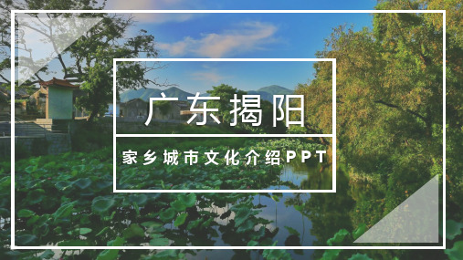 广东揭阳家乡城市文化介绍宣传PPT内容型模板景点美食特色文化ppt