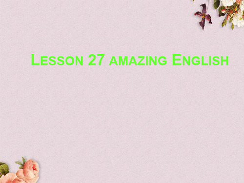 【优课】最新冀教初中英语七下《Lesson 27 Amazing English》PPT课件 (3)