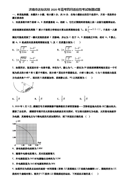 济南市达标名校2020年高考四月适应性考试物理试题含解析