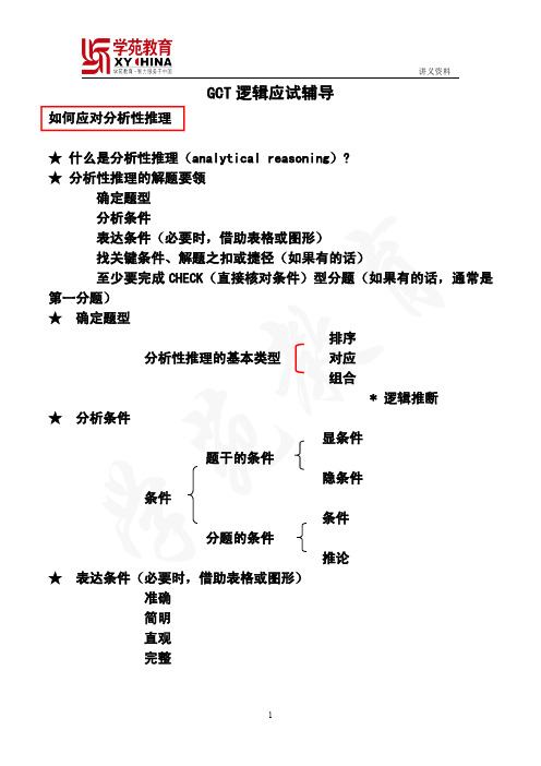 逻辑讲义--分析性推理